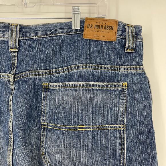 U.S. Polo Association Men's Carpenter Denim Shorts Sz 42 Long Hiking Camping - Picture 7 of 16